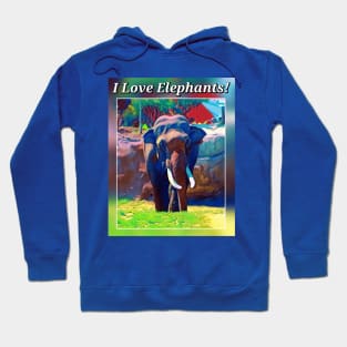 I Love Elephants Hoodie